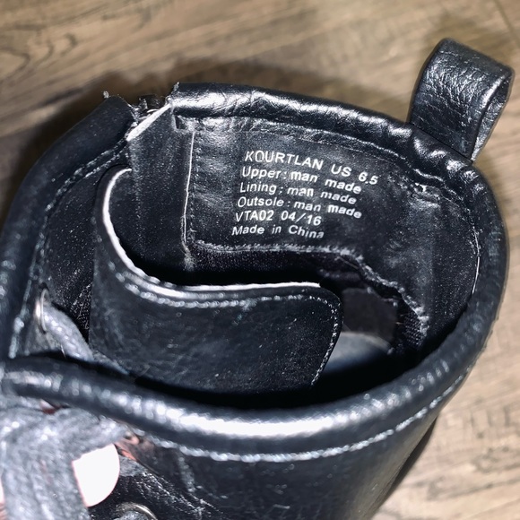 Black Combat Boots - Picture 3 of 3